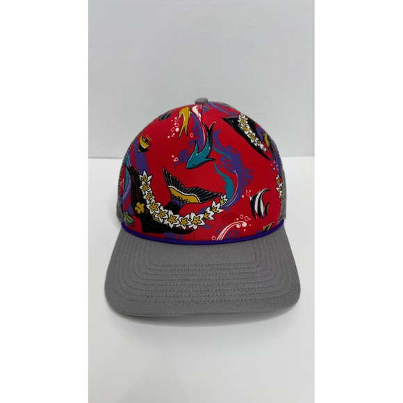 Patagonia Other - Patagonia Pataloha Tropical Fish Trucker Hat Red Gray Snapback Mesh Cap OSFA